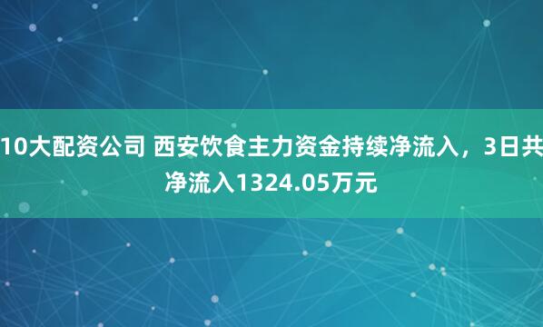 10大配资公司 西安饮食主力资金持续净流入，3日共净流入1324.05万元